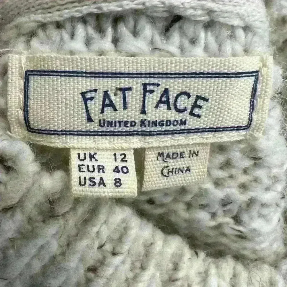 FatFace Nora Craft Jumper Sweater Natural Ivory Wool Blend Women’s Size 8 - Image 11