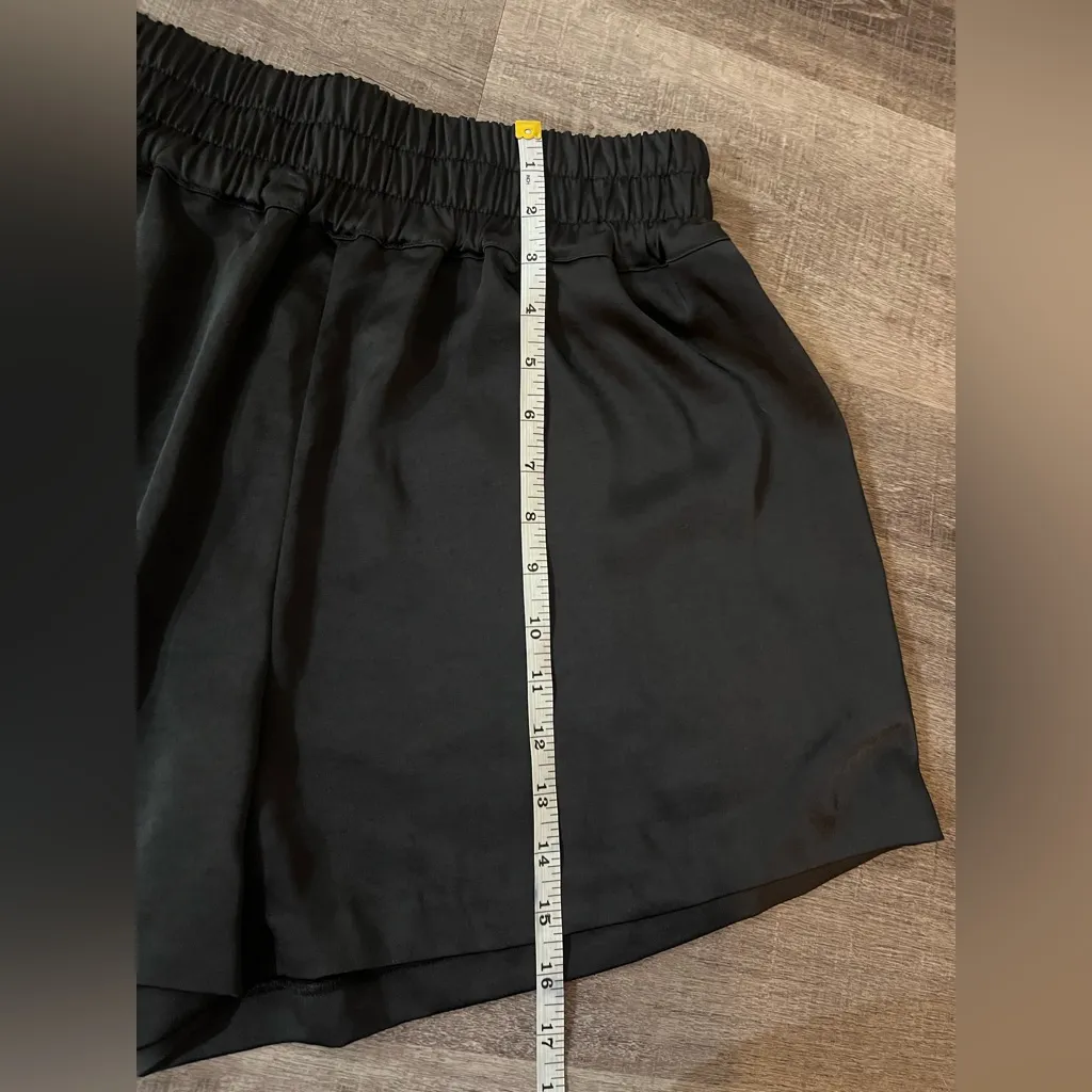 GENERATION LOVE Amy Satin Shorts in Black - Image 6