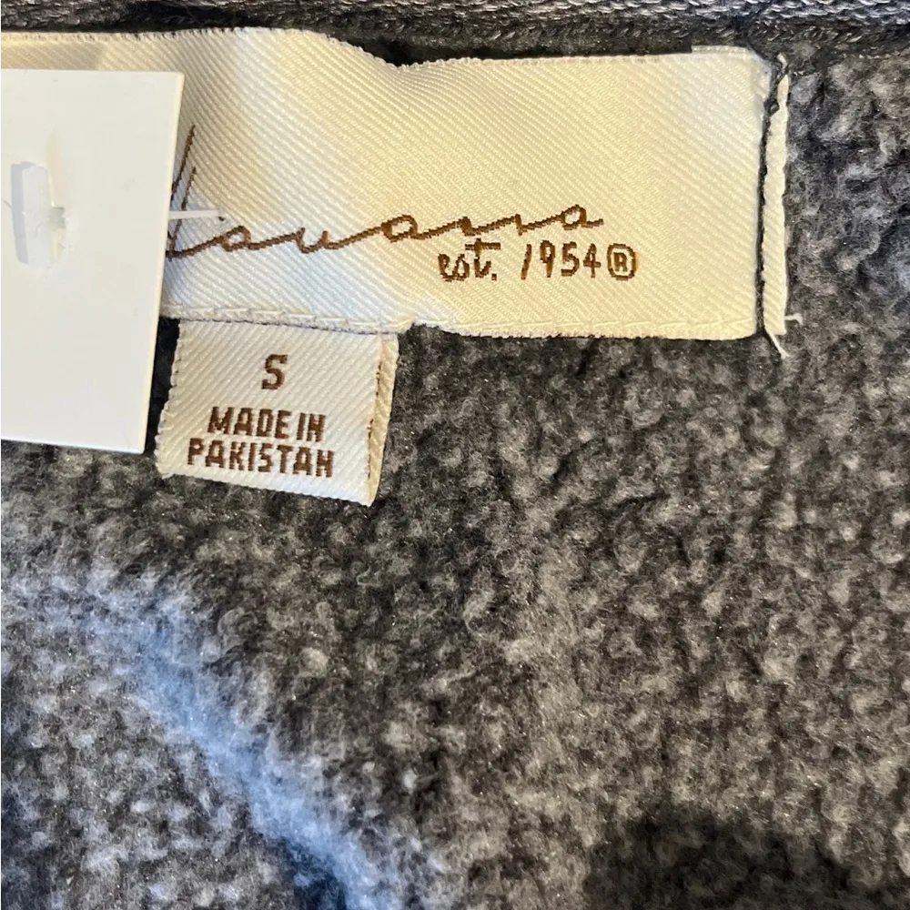 NWOT Vintage Havana Grey Slate Full Zip Fleece Sweatshirt Hoodie Pockets S - Image 8