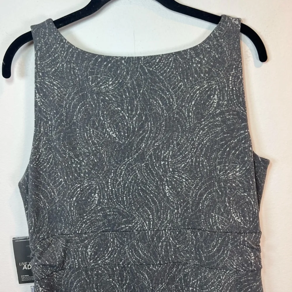 Eddie Bauer Lily Travel Dress Gray Faux Wrap UPF 50+ NEW Women's Size Large Tall - Image 11