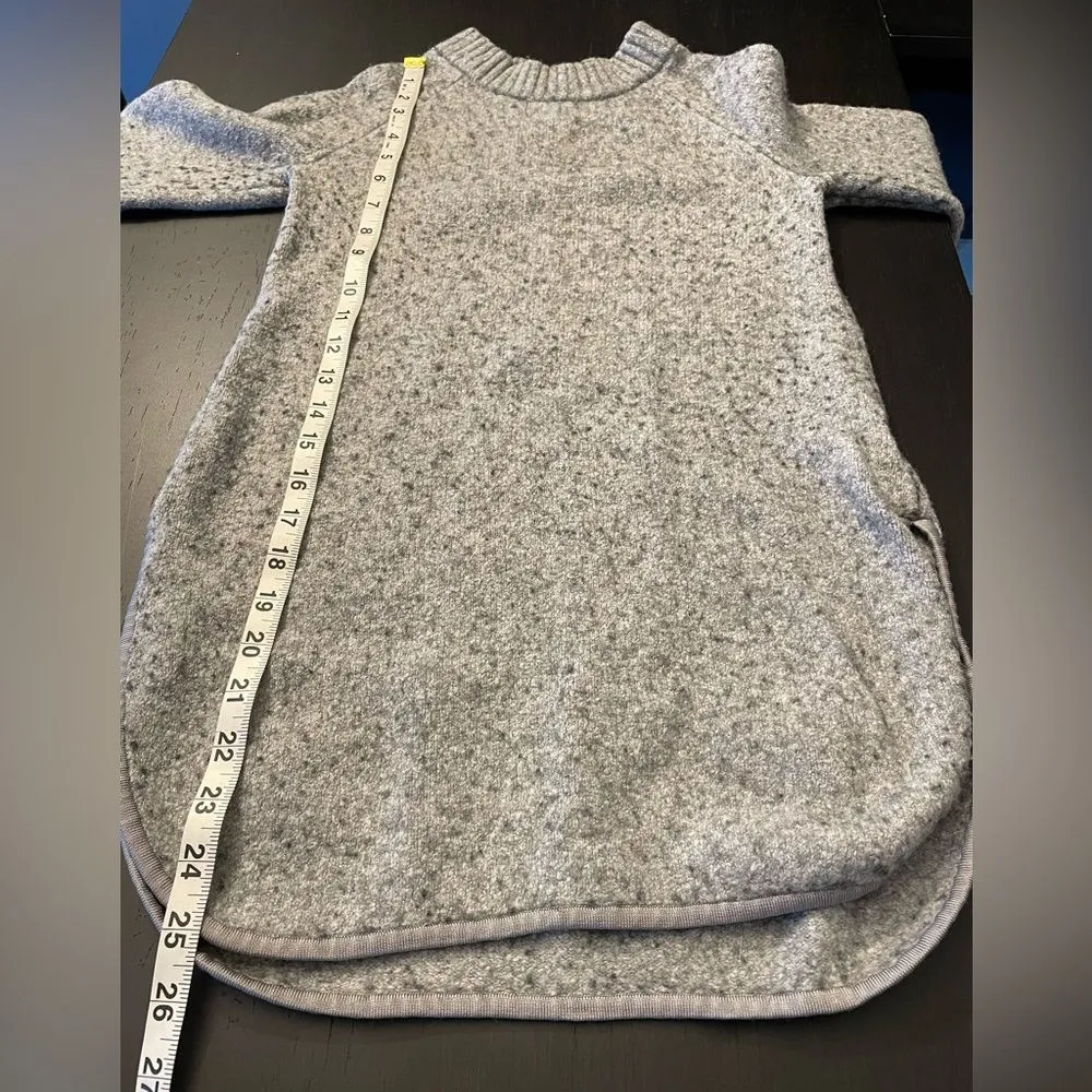 Tommy Hilfiger Marled Gray Wool Blend Sweater Split Sides Women’s Size XXS - Image 7