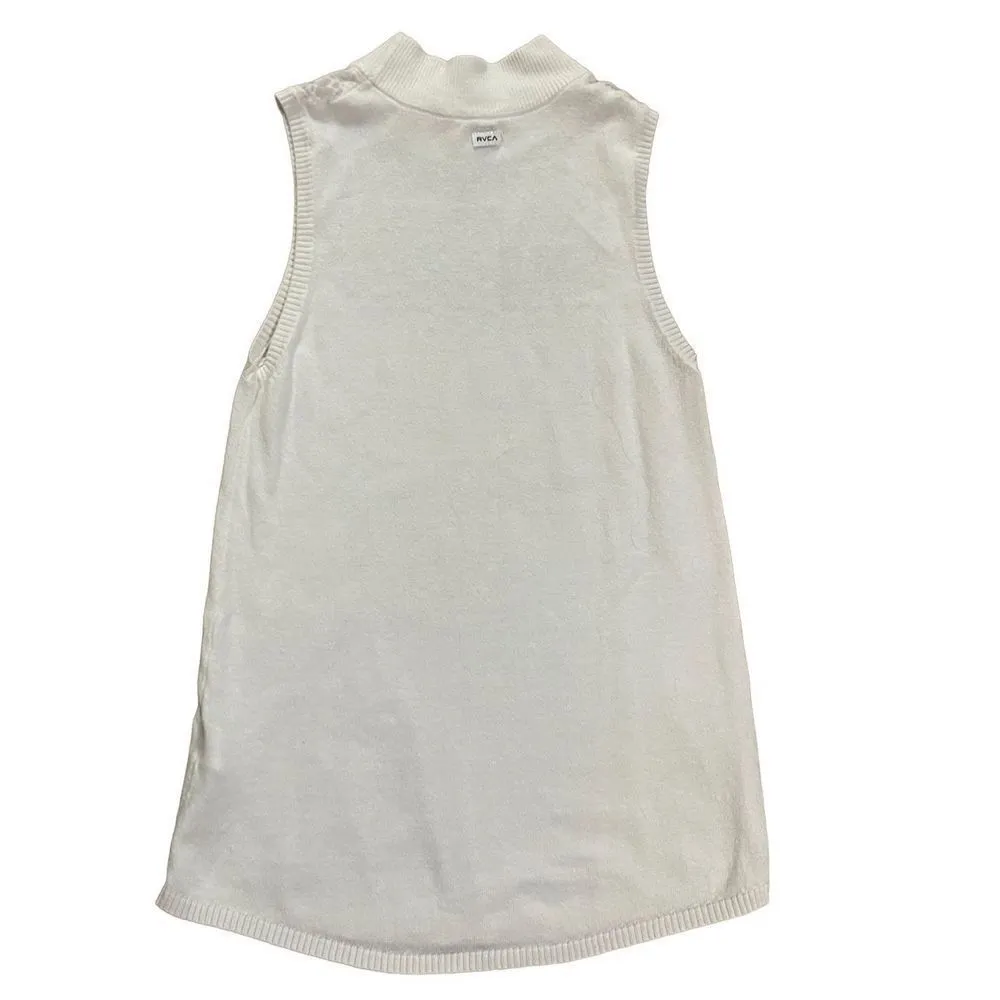 RVCA Eyefix Tunic in Vintage White sz Small sleeveless tank - Image 3