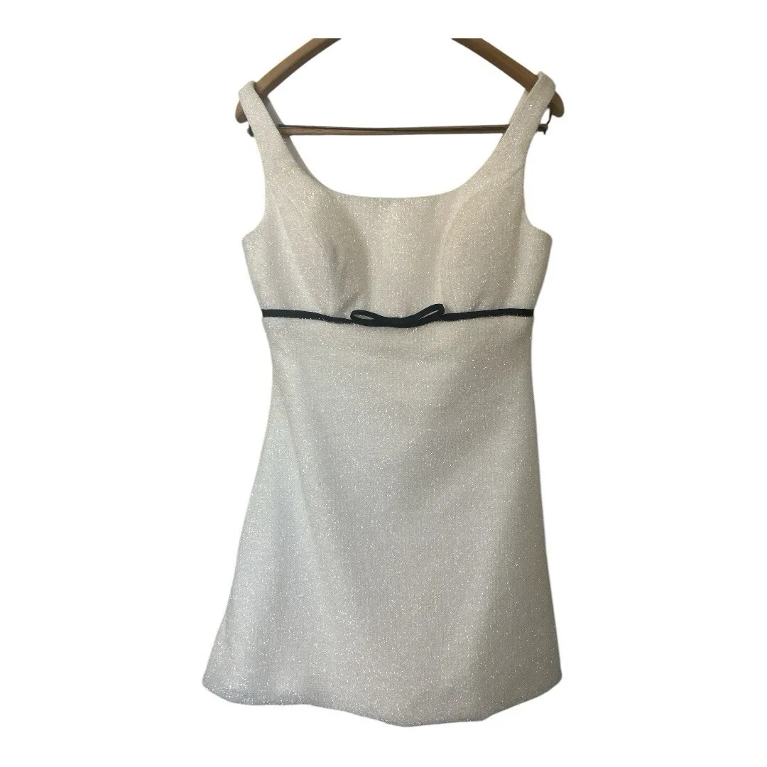 Amelia Couture‎ White Sparkling Knee Length Formal Gown Cocktail Dress Size 12 - Image 6