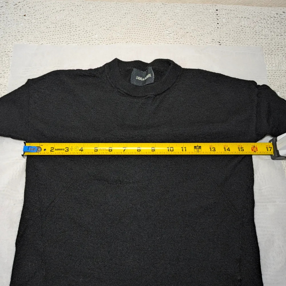 Zadig & Voltaire Black Knit Pullover Size XS - Image 7