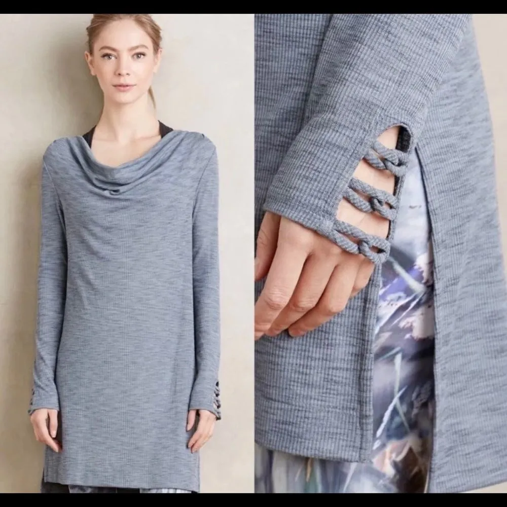 Pure and good cowl neck tunic long sleeved top - Image 2