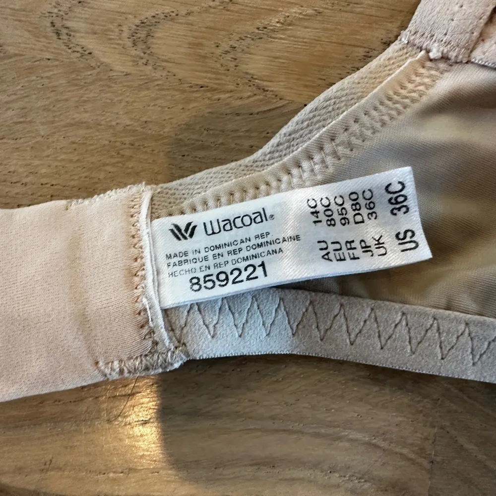 Wacoal Underwire T-Shirt Nursing Bra sand size 36C postpartum maternity - Image 5