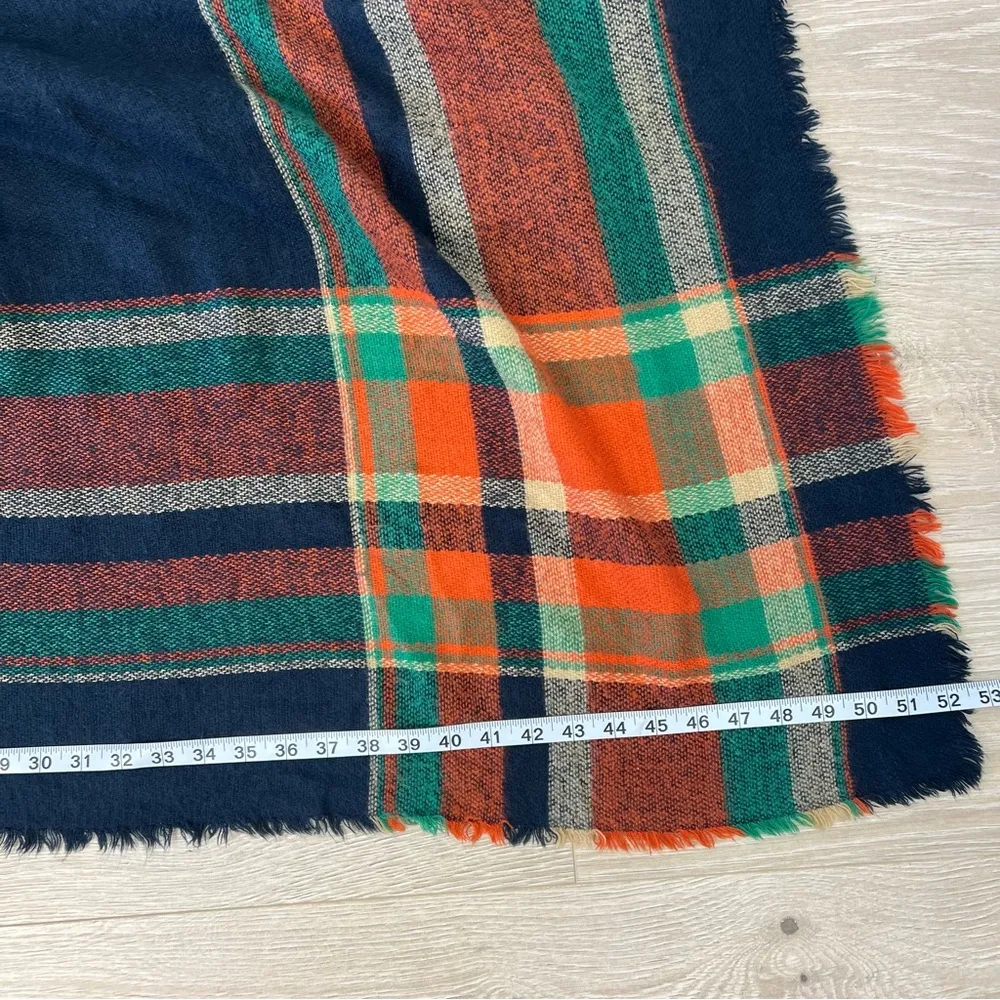 Zara Navy Blue Blanket Scarf - Image 5