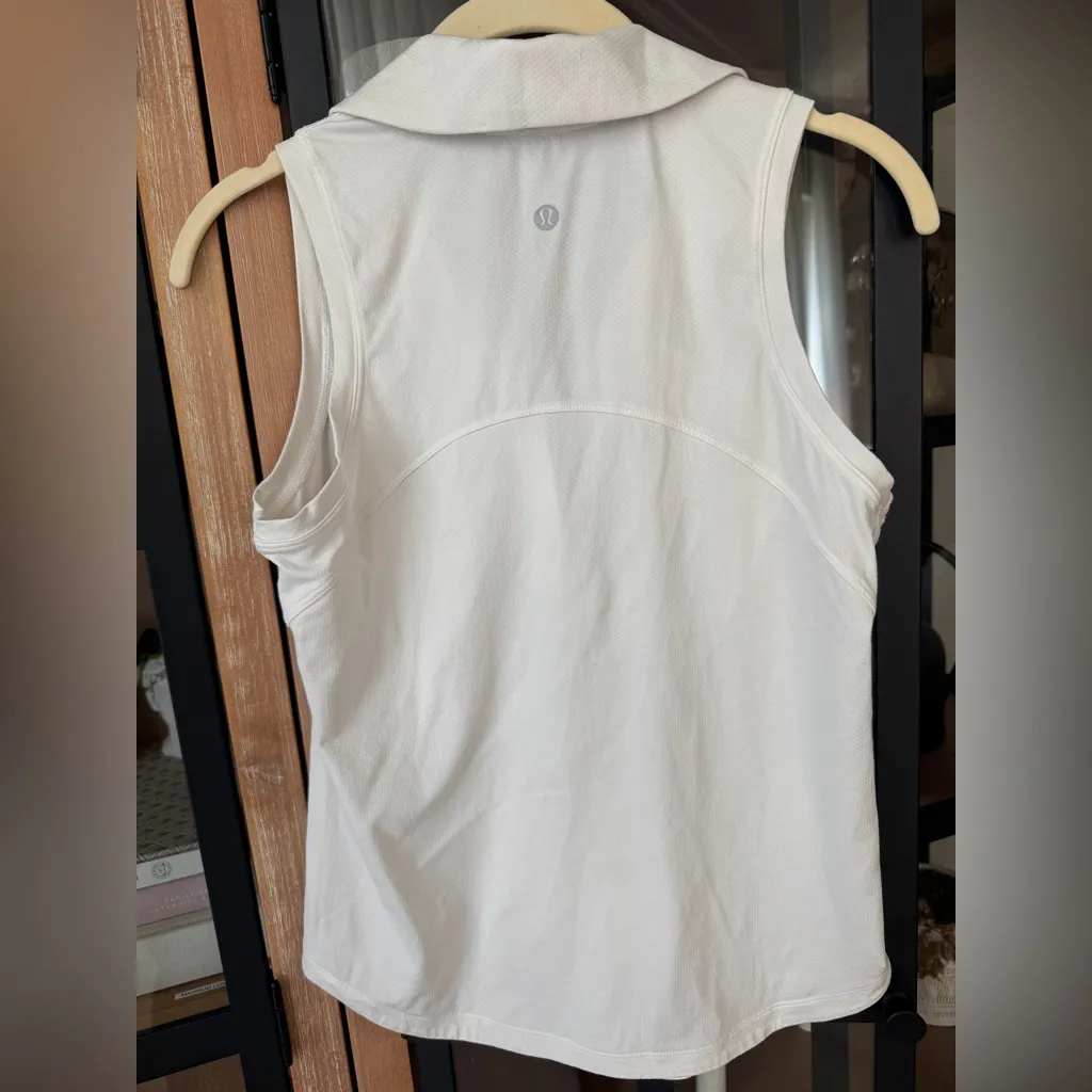 Lululemon sleeveless polo tank top quick dry collar workour golf performance - Image 3
