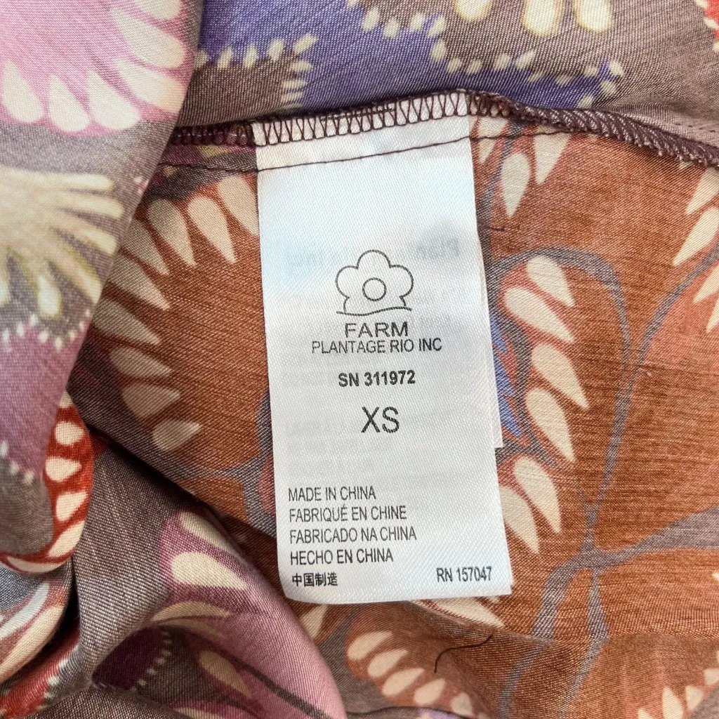 NWOT Farm Rio Flora Long Sleeves Multicolor Mini Dress Size XS - Image 12