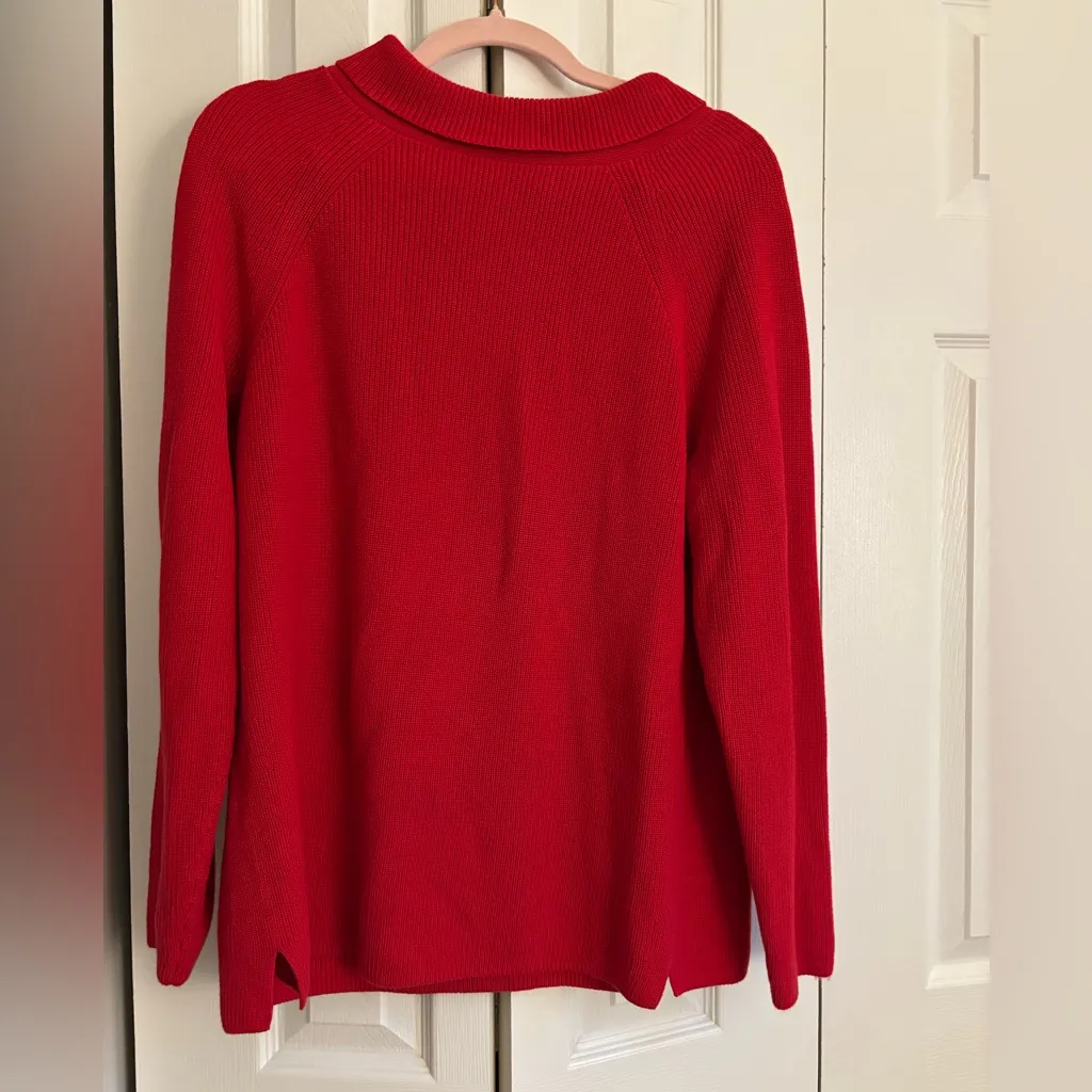 Talbots Pima Sabrina Sweater – Red – 100% Pima Cotton – Size Large - Image 5
