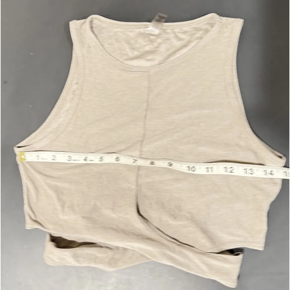 Beyond Yoga Crossroads Reversible Cropped Tank Small Tan Athleisure Soft - Image 5