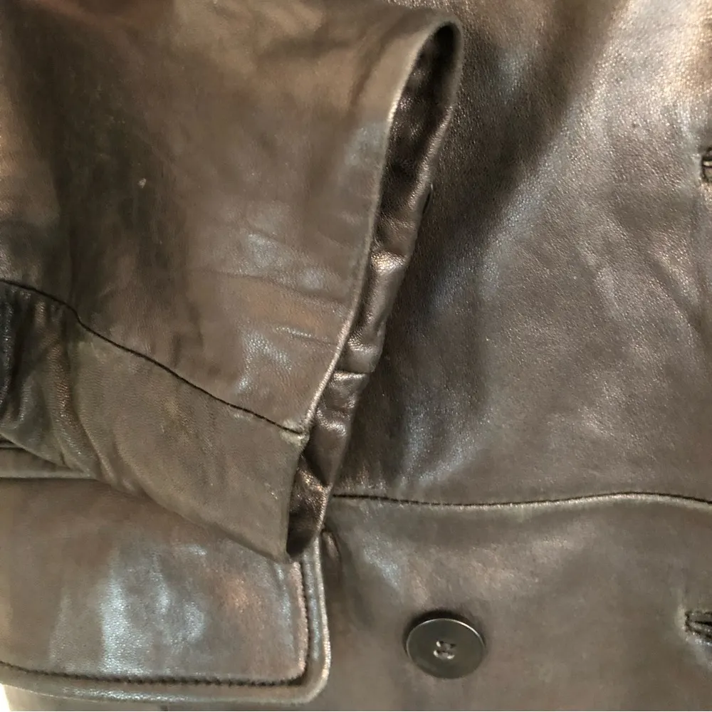 Danier Canada Genuine Black Leather Coat Thermolite Active Removable Liner 6 - Image 4