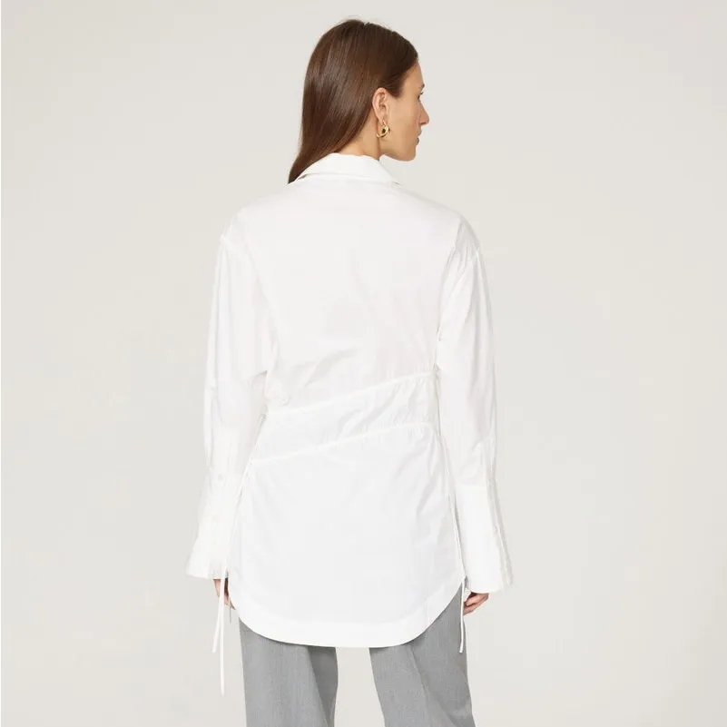 Suboo Sia Drawcord Shirt White Button Down Long Sleeve 100% Cotton Size XS‎ - Image 3
