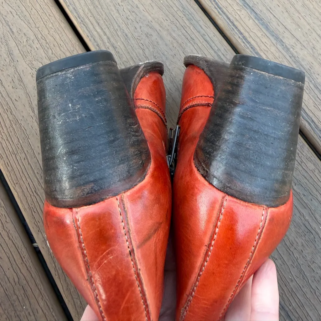BED|STU Baila II Leather Western Ankle Boots Red Size 7.5 - Image 12
