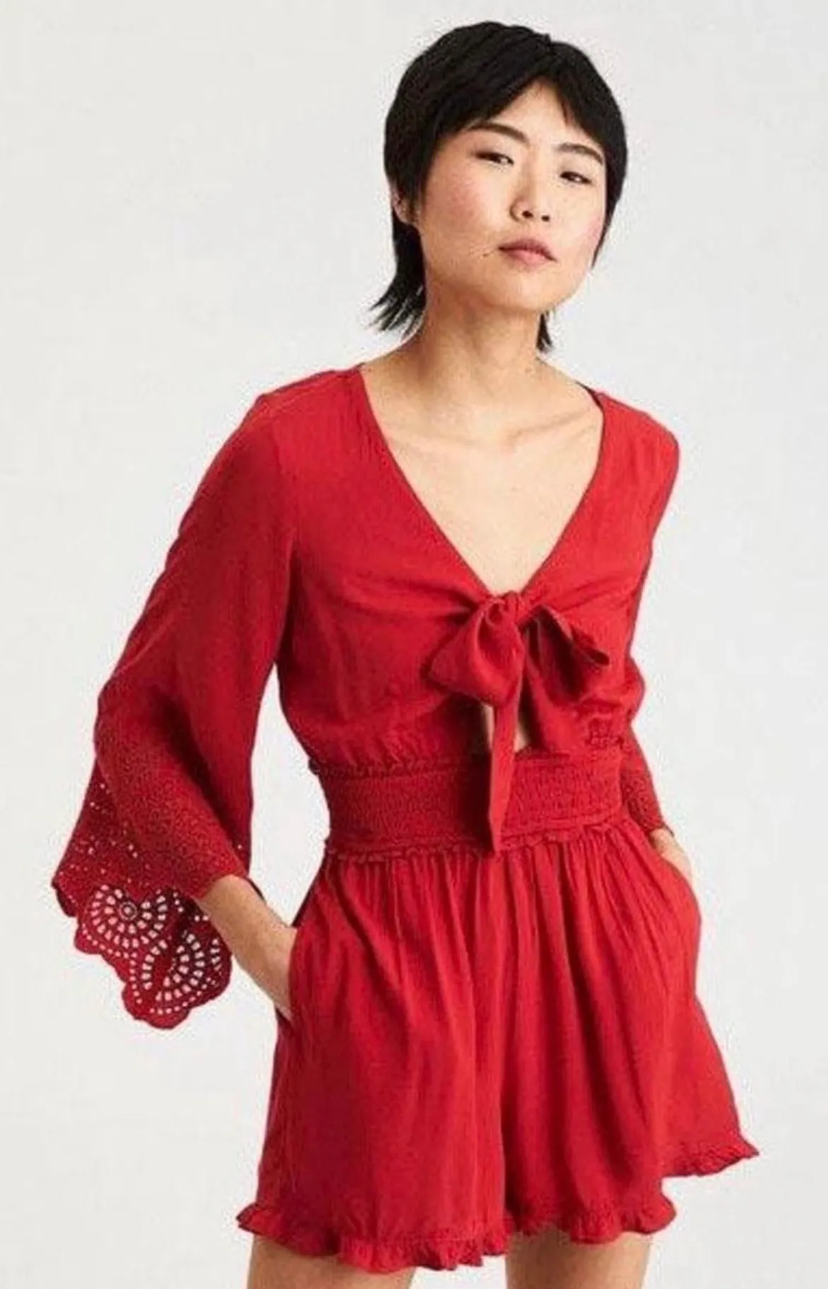 American Eagle Red Romper - Image 5