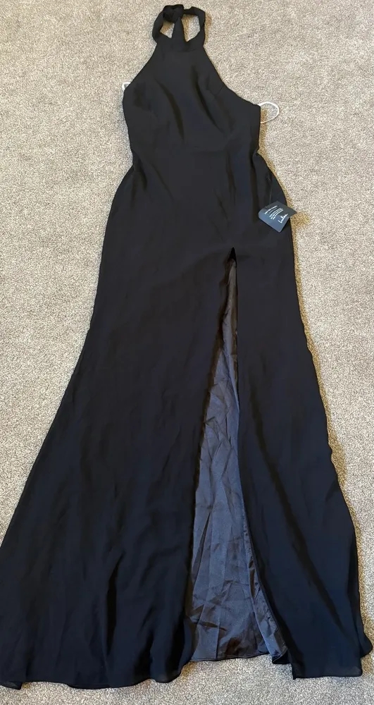 Lulus Slice of Joy Black Halter Maxi Dress homecoming dress - Image 6