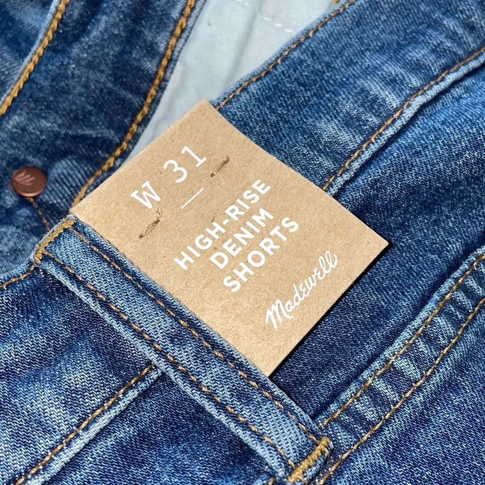 NWT MADEWELL High-Rise Denim Shorts in Glenoaks Wash: Cutoff Edition 31 - Image 8