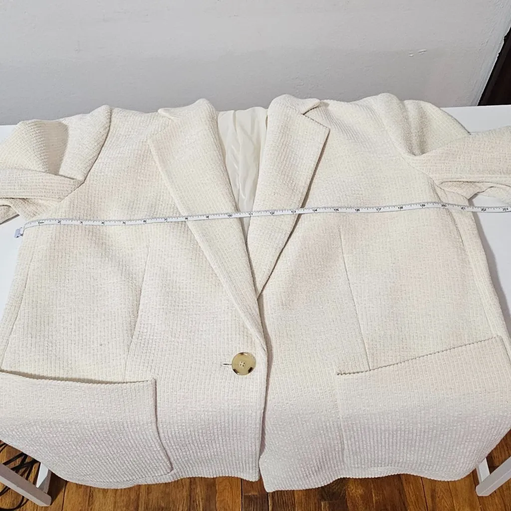 Hugo Boss Relaxed-Fit Jacket in Velvet Corduroy - White - W's Size 10 - 50528593 - Image 6