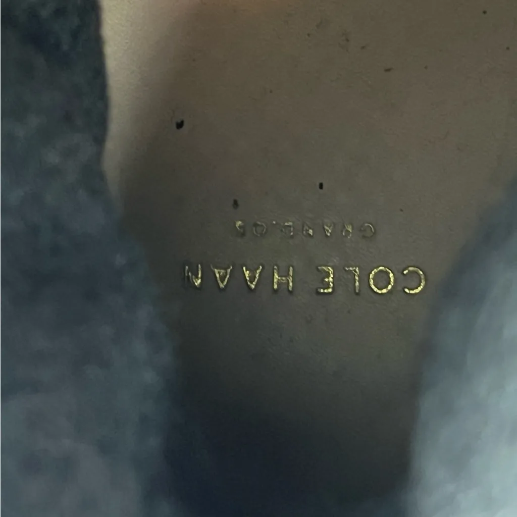 COLE HAAN Huntley Leather Waterproof Gray Side Zipper Women’s Booties Size 8 - Image 3