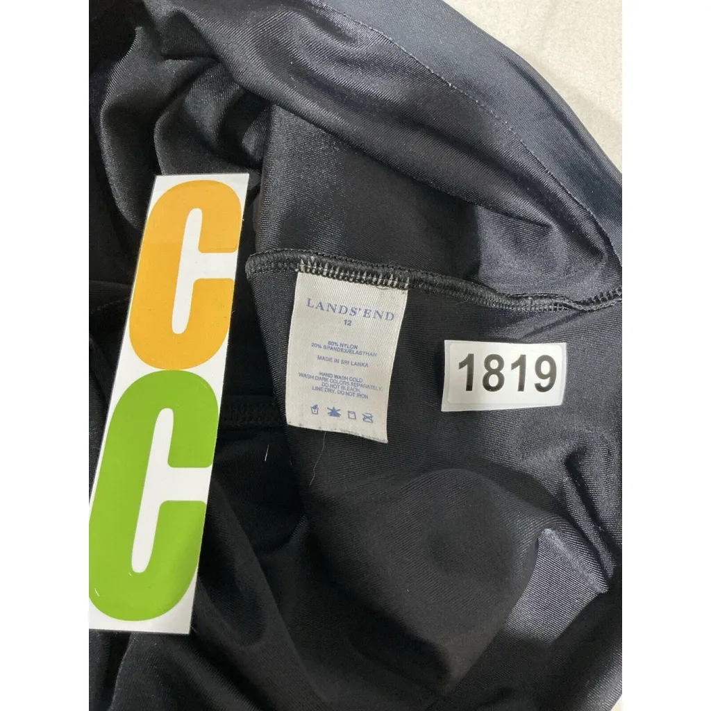 Womans Landsend Black Nylon Tennis Skort Size 12 - Image 3