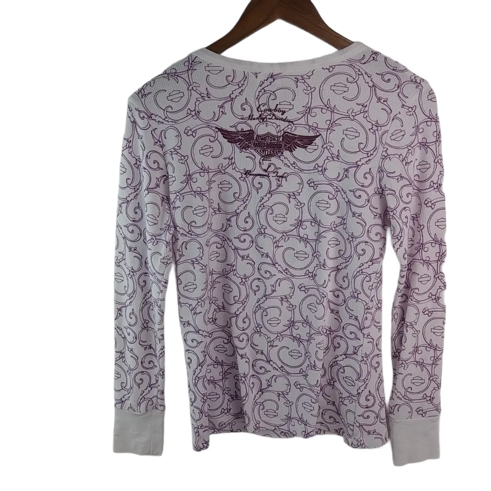 Harley Davidson L Purple Thermal Top Size L - Image 6