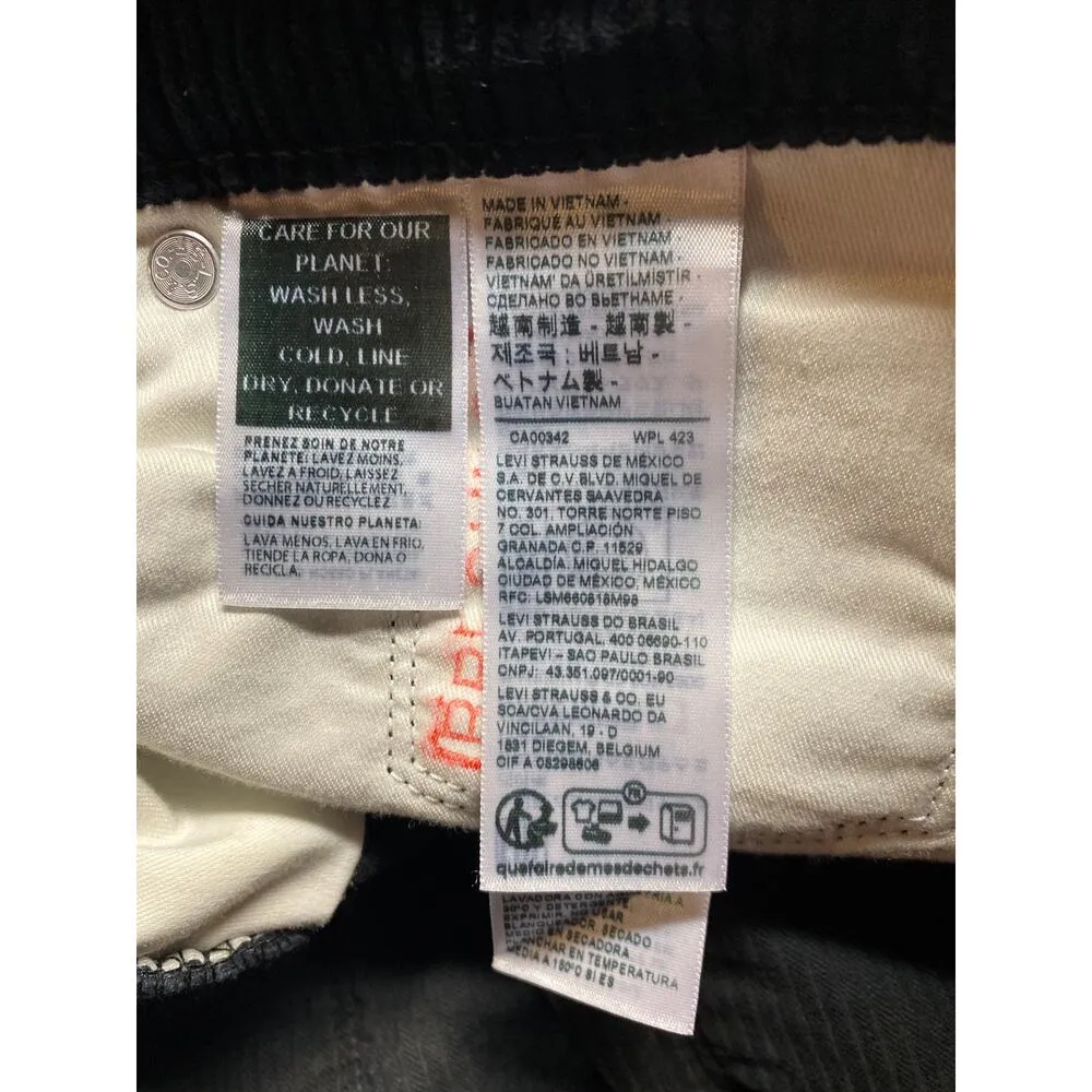 Levi's Women's 31x30 315 Mid-Rise Shaping Bootcut Jeans Black Courduroy Slimming - Image 8