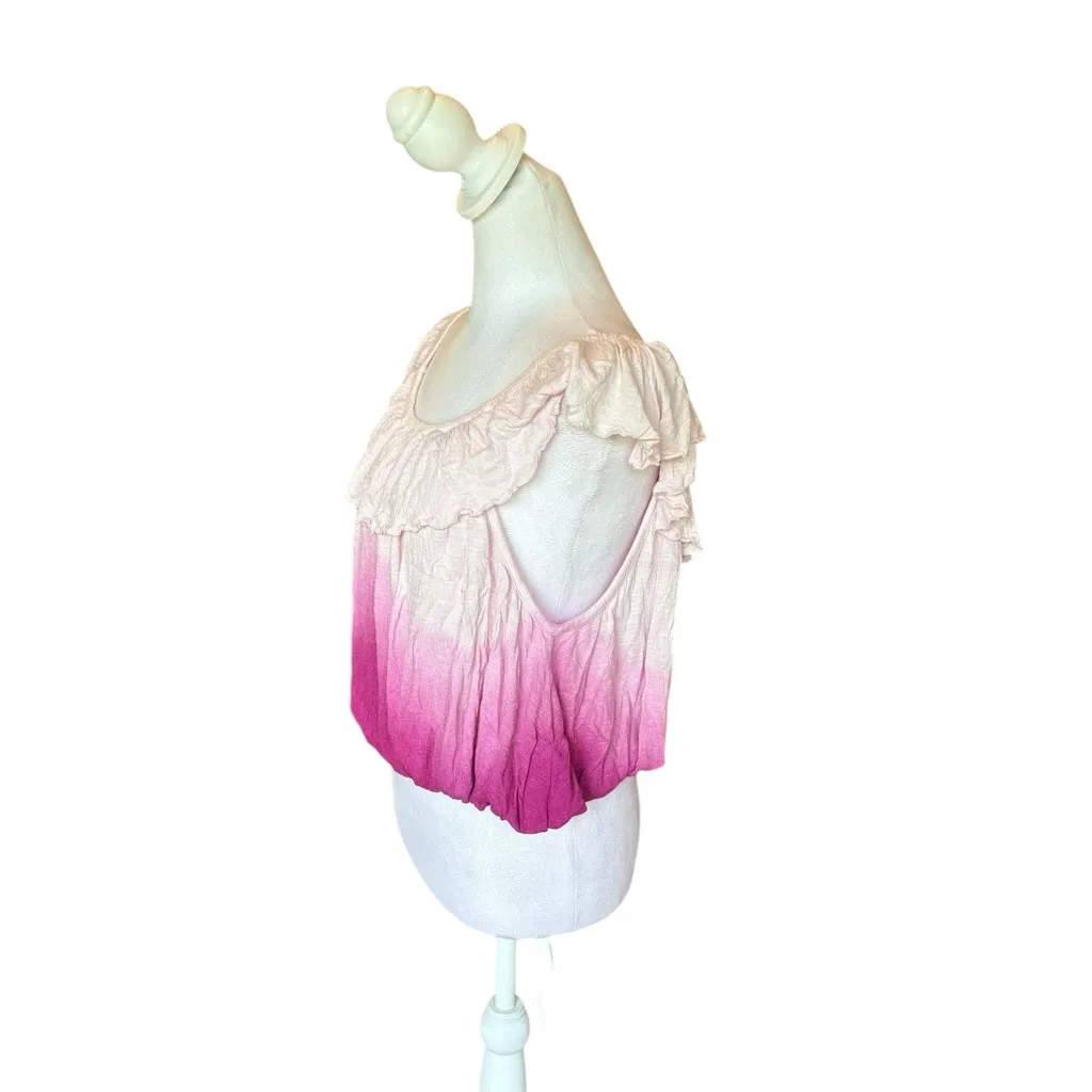 Free People Cora Lee Pink Tie Dye Off the Shoulder Top Womens Size XS - Image 6