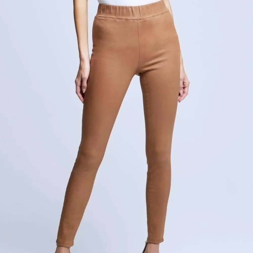 L’Agence • Rochelle Coated Hazelnut Pull On Skinny - Image 14