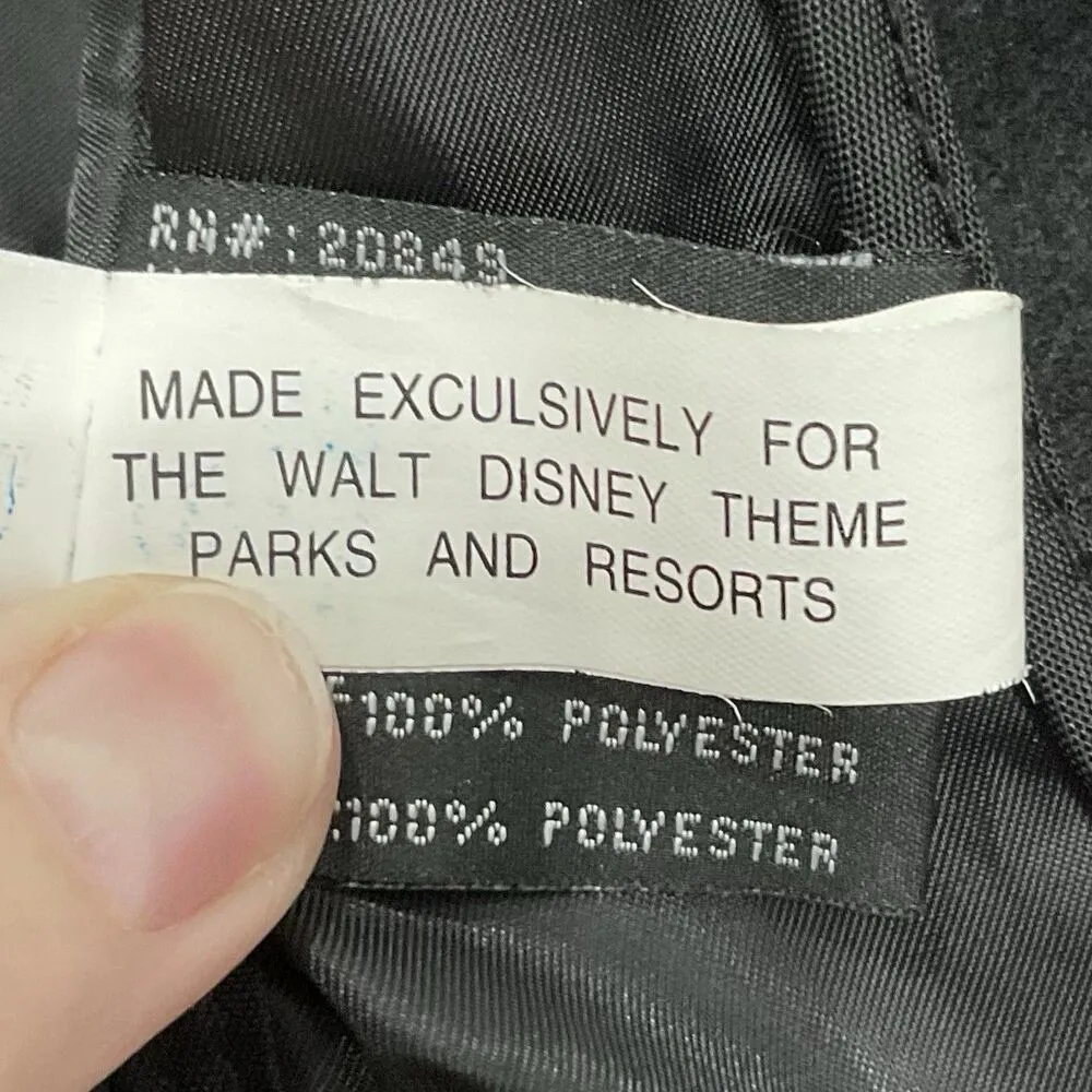 Vintage Y2K Disneyland 55 Mickey Mouse Jacket Wool Blend Sz S Black Disney - Image 9