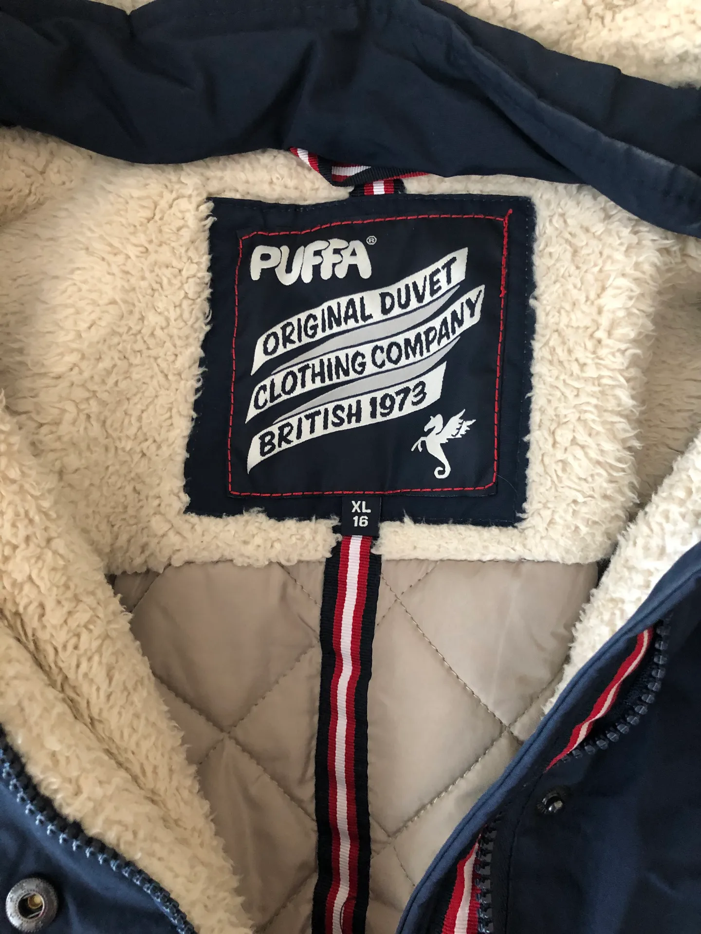 Puffa Parka Blue Size XL - Image 4