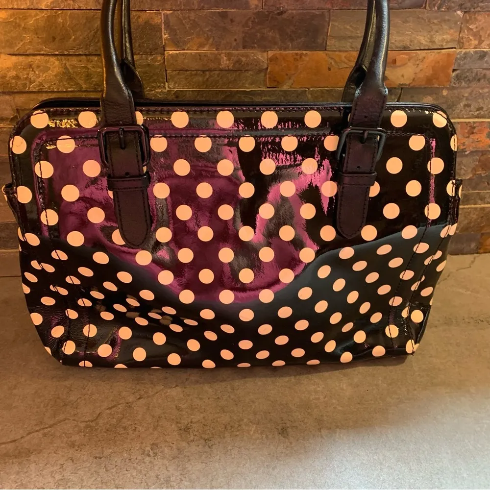 Kate Spade Black Polka Dots Medium Shoulder Bag Tote Purse - Image 3