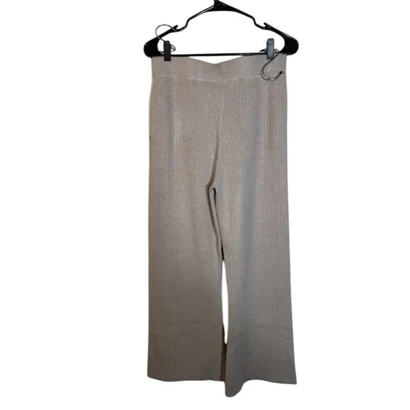 Cyrus Gray Ribbed Wide Leg Lounge Casual Knit Pants Women’s Small - Image 2