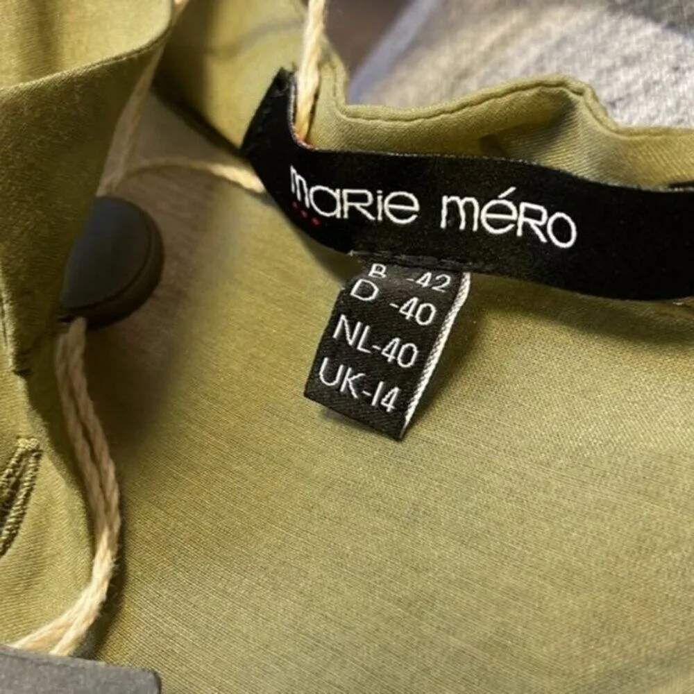 Marie Mero Sheer button up Shirts Olive Green size 10 - Image 4