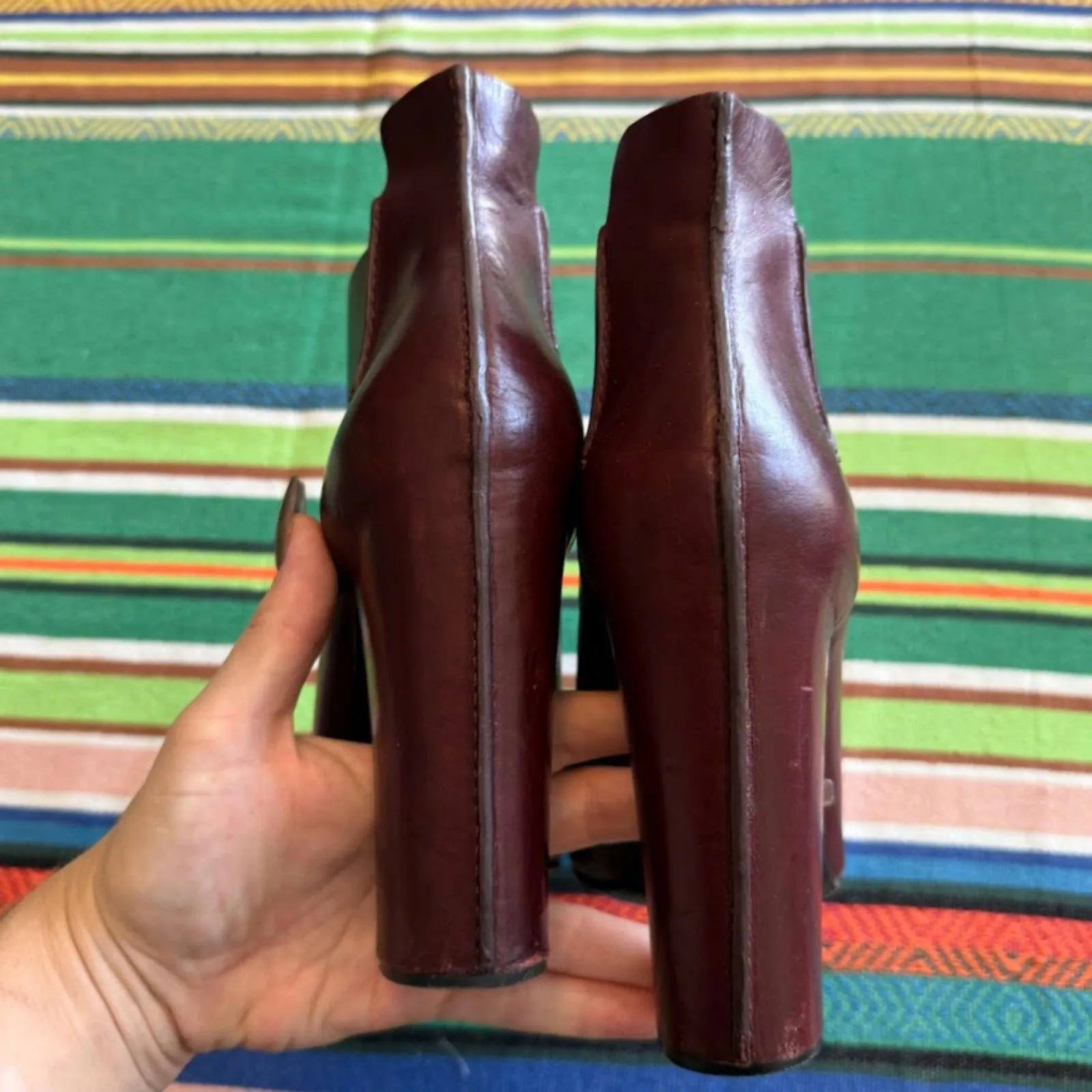 Alexander Wang Kim Oxblood Leather High Heel Ankle Booties with Pointed Toe EU36 - Image 12