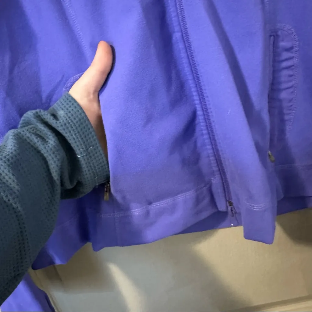 Zella Periwinkle Track Workout Mesh Jacket Lightweight XL Zip Up Casual Outdoor - Image 3