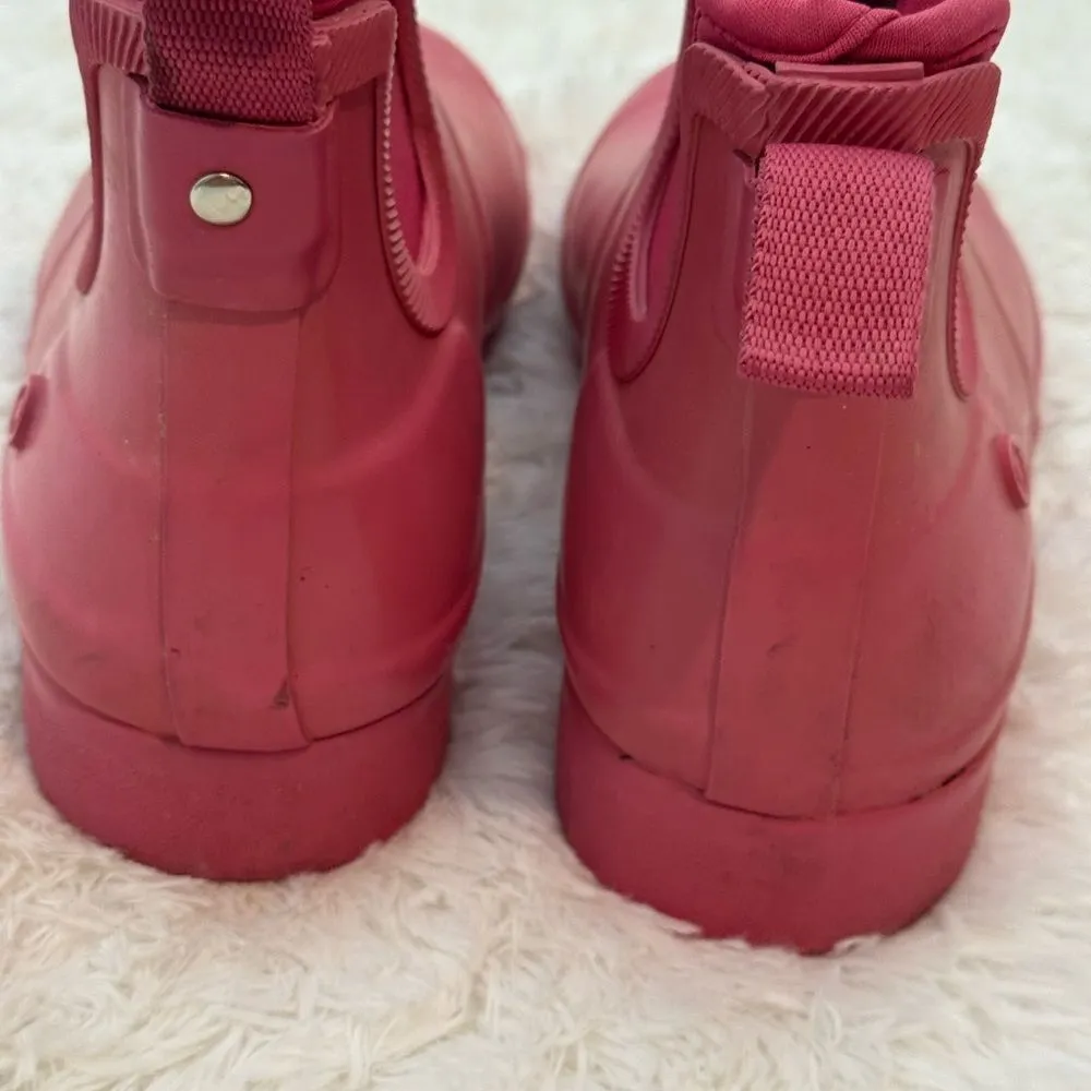 Hunter X Target Pink Rain Boots Size 7 - Image 5