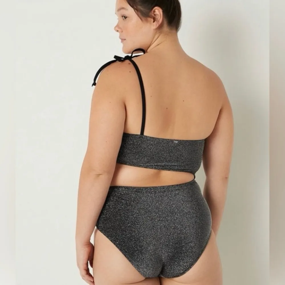 VICTORIA SECRET PINK NWOT
SHIMMER ONE-SHOULDER ONE-PIECE SWIMSUIT XL - Image 3