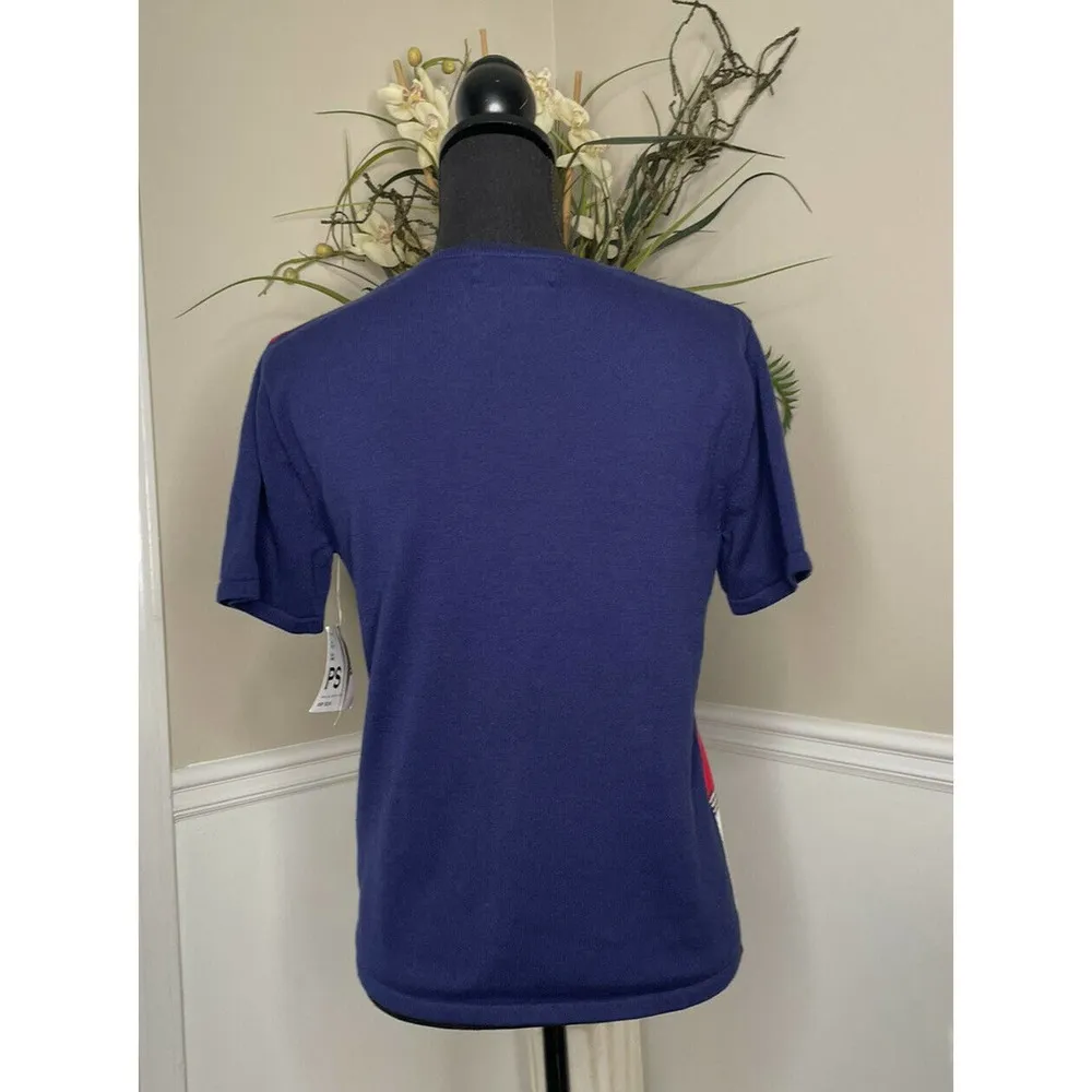 Sag Harbor Women’s Red White Blue Top SZ PS - Image 4