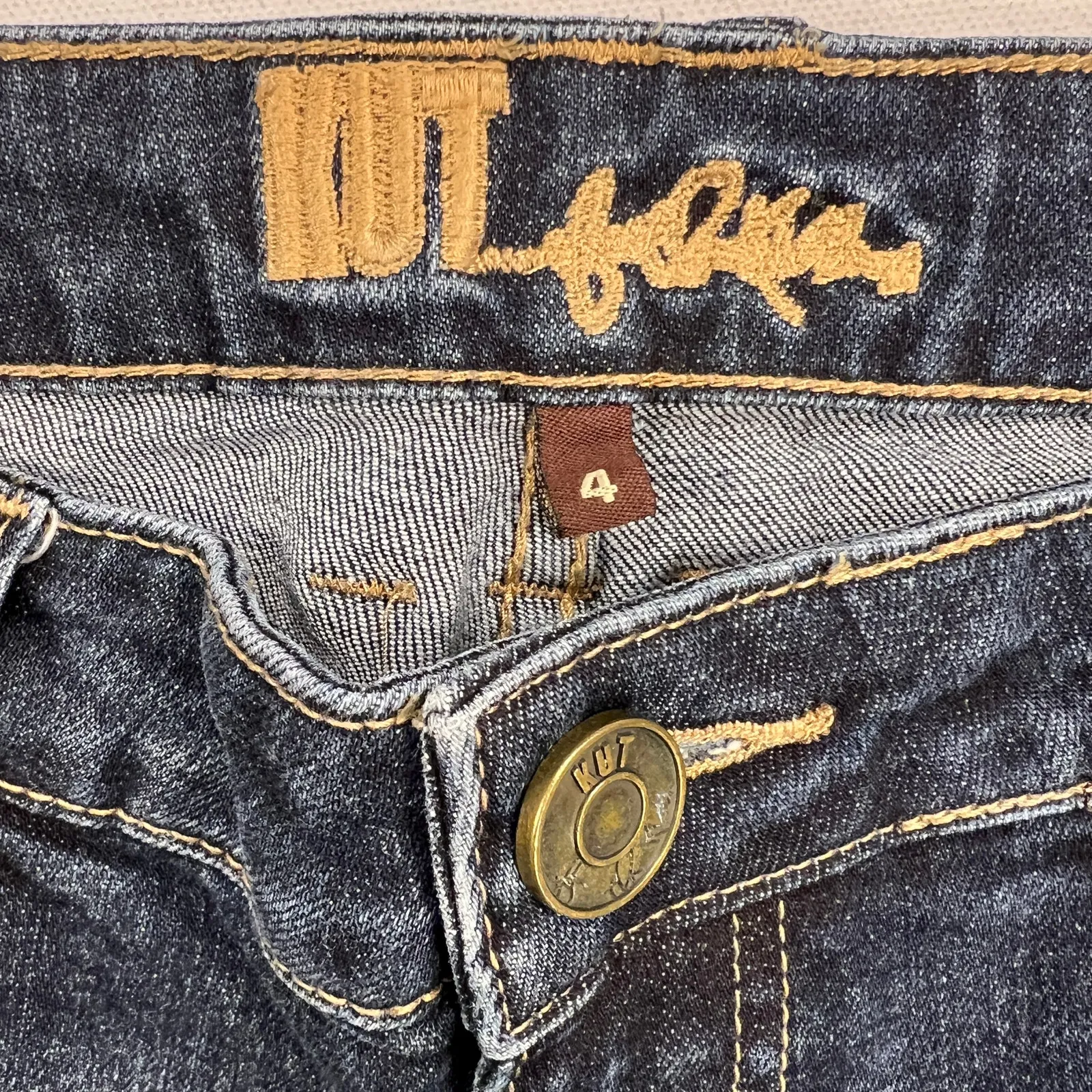 Kut from the Kloth Katy Low Rise Boyfriend Jeans KP271MA1R Med-Dark Wash Size 4 - Image 5