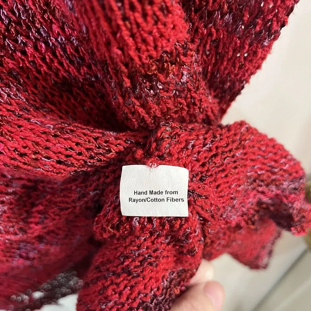 Georgina Estefania Sweater Fit M L XL XXL Mini Dress Sleeveless Boho Artsy Sexy Red Size 3X - Image 6