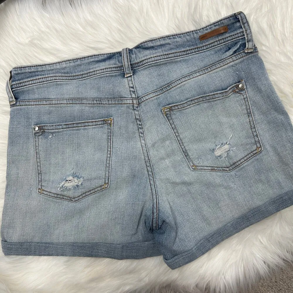 ANTHROPOLOGIE PILCRO Denim Shorts Womens Size 29 Distressed Cuffed Summer Casual - Image 4