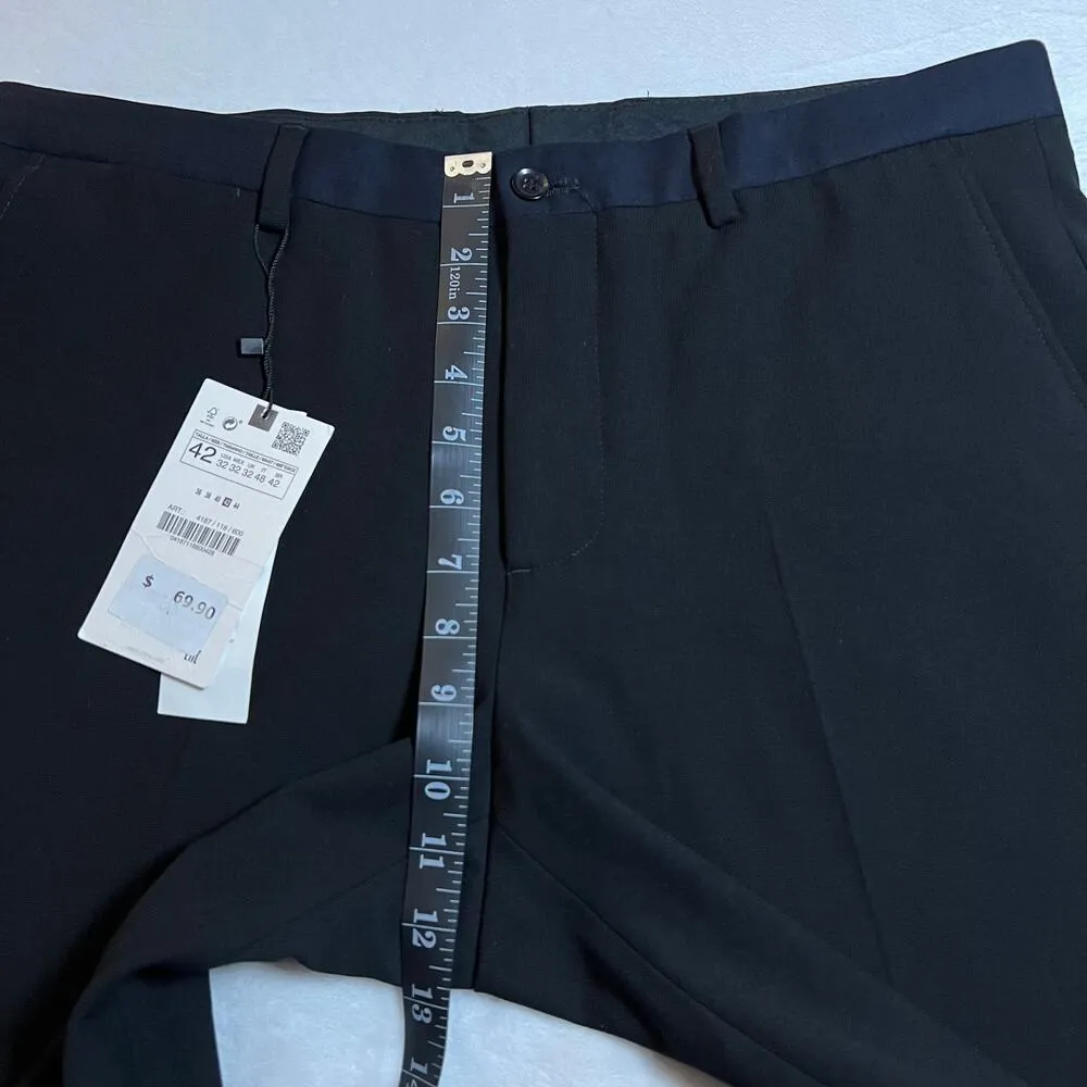 ZARA Women's Slim Straight Trouser Pants Size 32 NEW Minimalist Neutral Office - Image 9