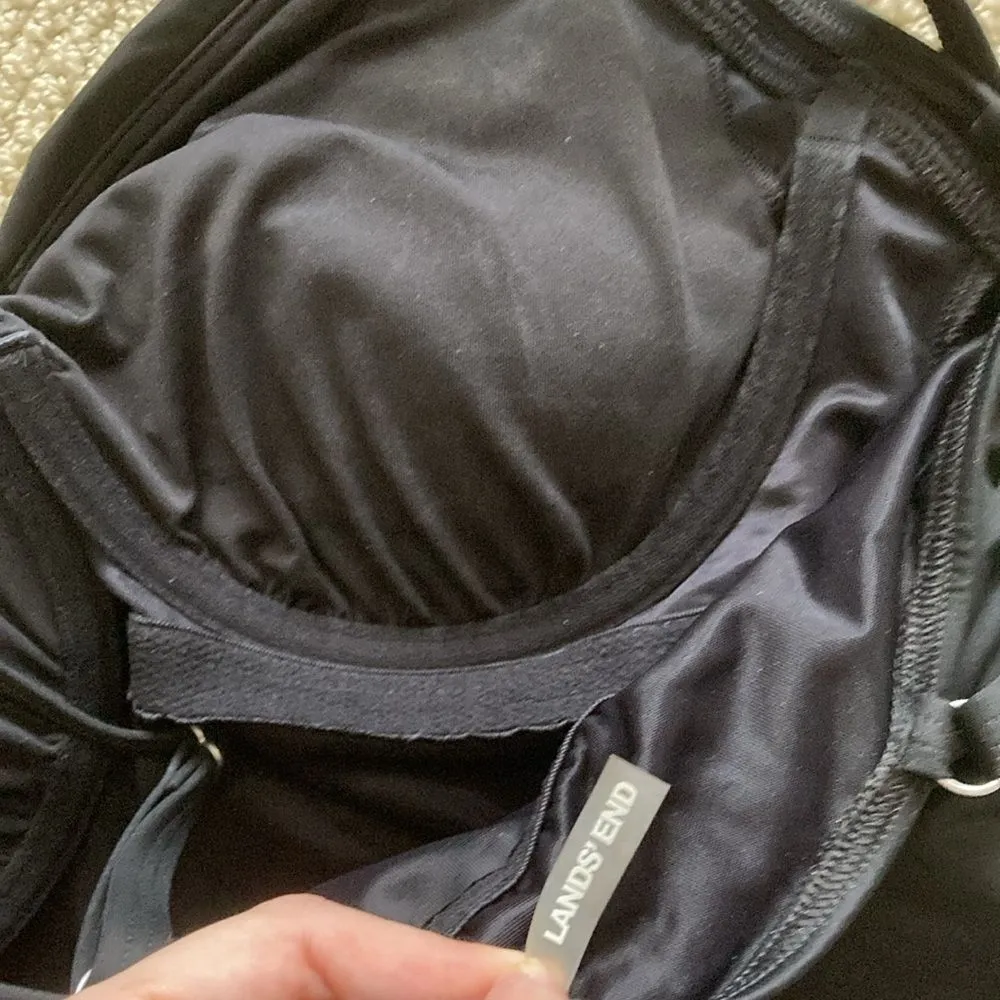 NEW Lands’ End Black Women’s Swimsuit Top Tankini Front Twist Padded Size 10 NWT - Image 6