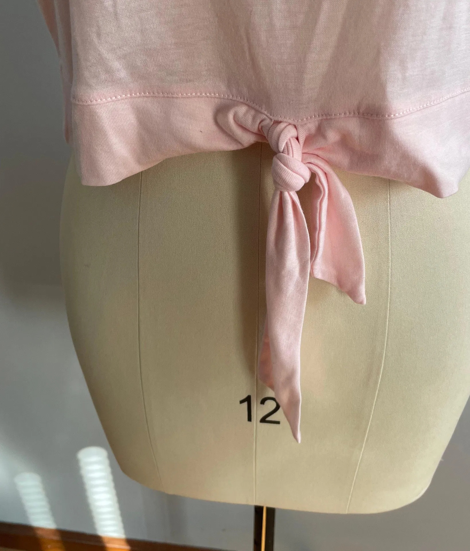 Sweat Tie Front Workout Tank Top- Blushing Bride (Pink)- Size Large- NWT - Image 3