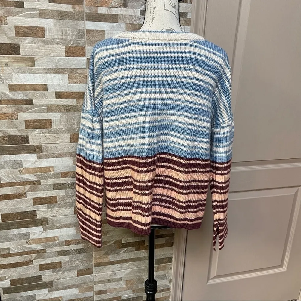 NWT CINQ A SEPT Malia Striped Oversized Pullover Sweater XL - Image 8