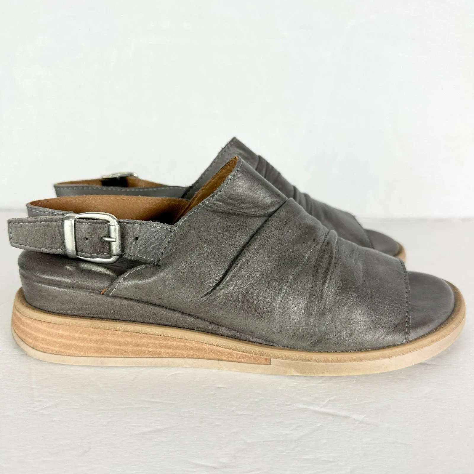 Miz Mooz Cornwall Sandal Size 36 US 6 Leather Slingback Grey - Image 2
