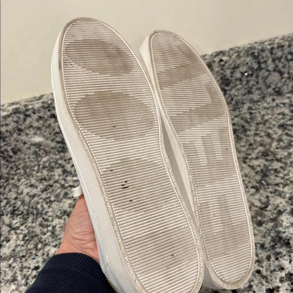 Thousand Fell White Leather Sneakers Size 8 - Image 6