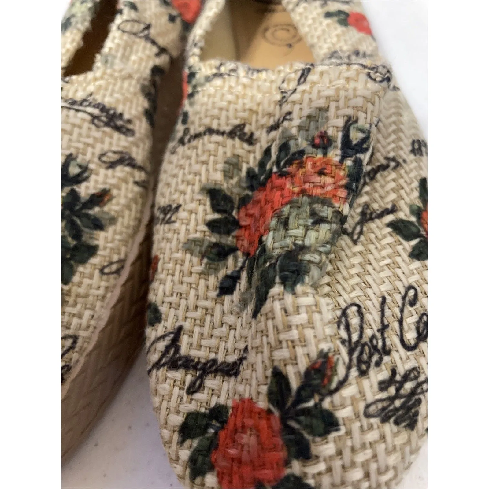 Michelle Mexico MultiColor Fabric Espadrille Flats Women’s Size 9 New Floral - Image 8