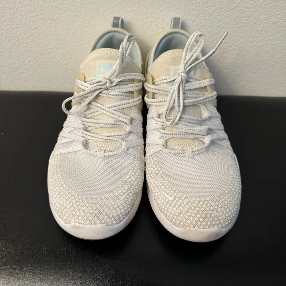 Nike Shoes Womens White Lace Up Free Reflect Training Running Athletic Sneakers - Image 2