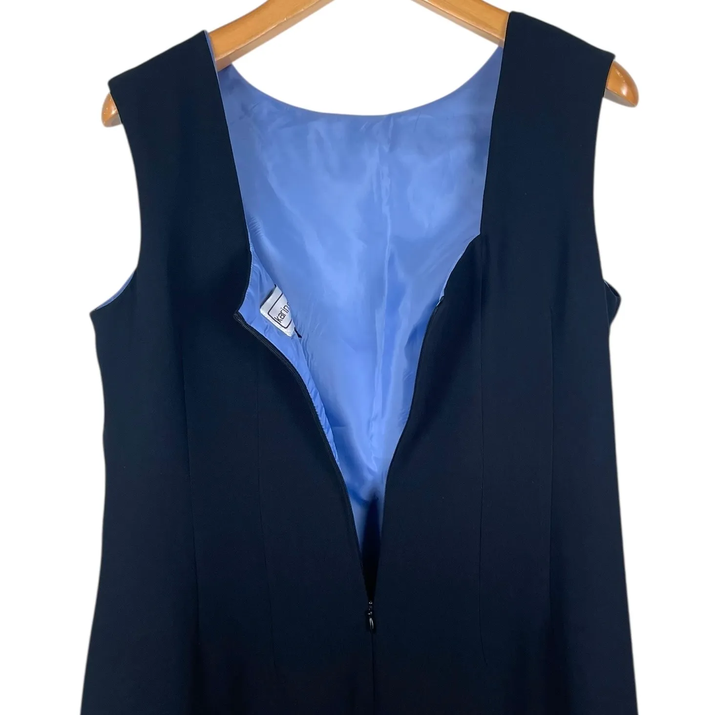 Vintage Karin Stevens Black Evening Dress Floral Embroidery Women’s Size 12 - Image 10